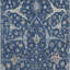 Tapis intérieur/extérieur lavable, 90 x 150 cm, bleu marine, or et ivoire à motifs floraux