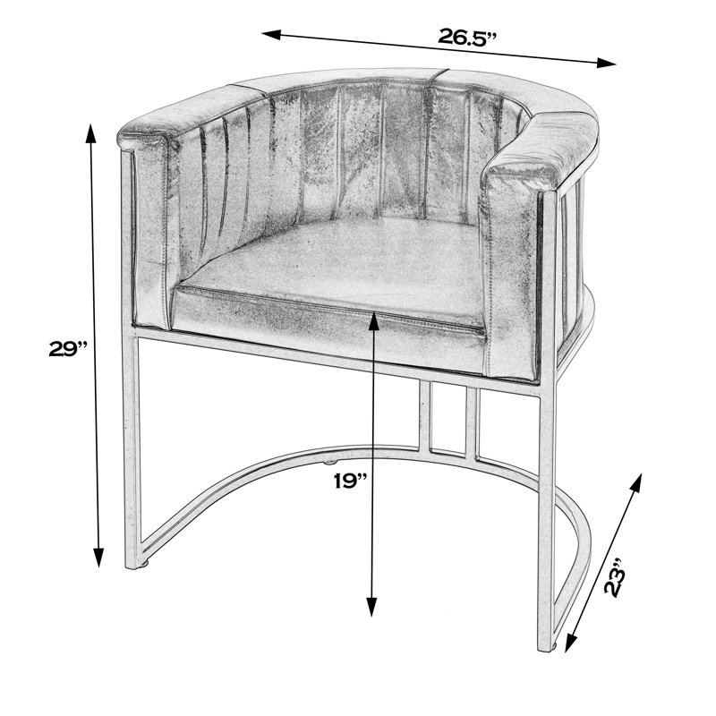 Fauteuil d'appoint en cuir Rockford