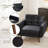 36.61" Wide Tufted Upholstered Faux Leather Accent Armchair (Set of 2 )-119024700