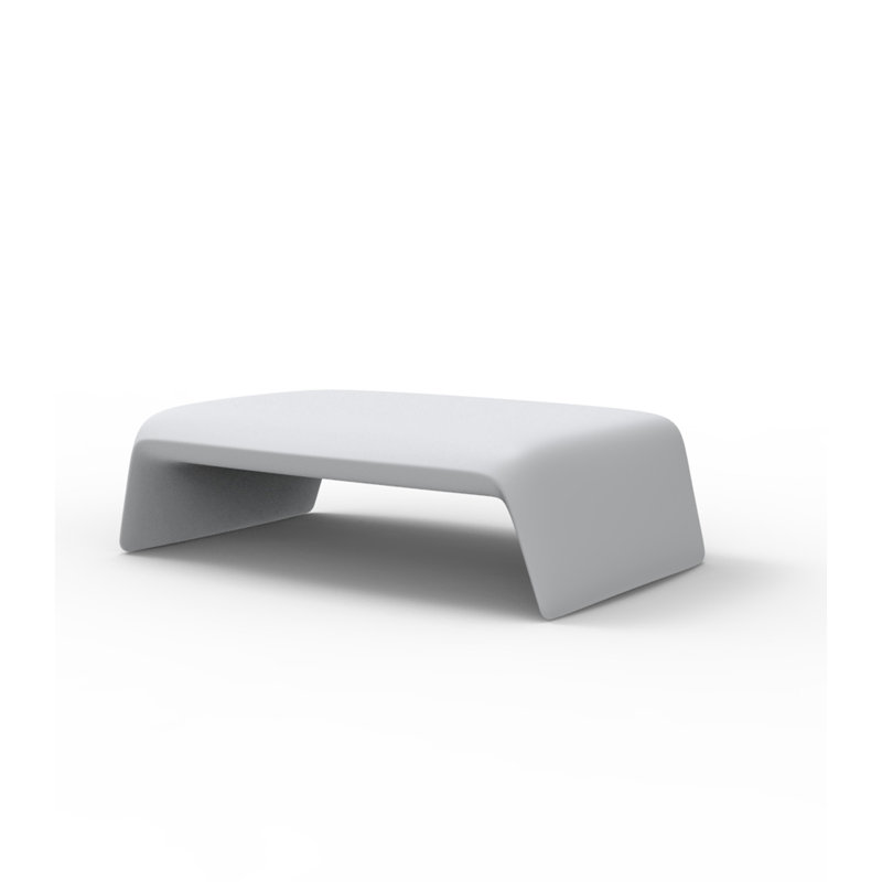 Table basse soufflée en résine 47,25 po x 31,25 po LED, Glace