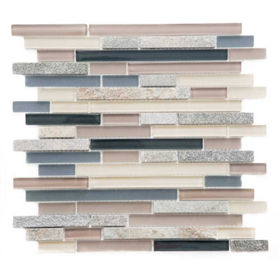 Victory Brick 1" x 3" Glass Mosaic Wall Tile