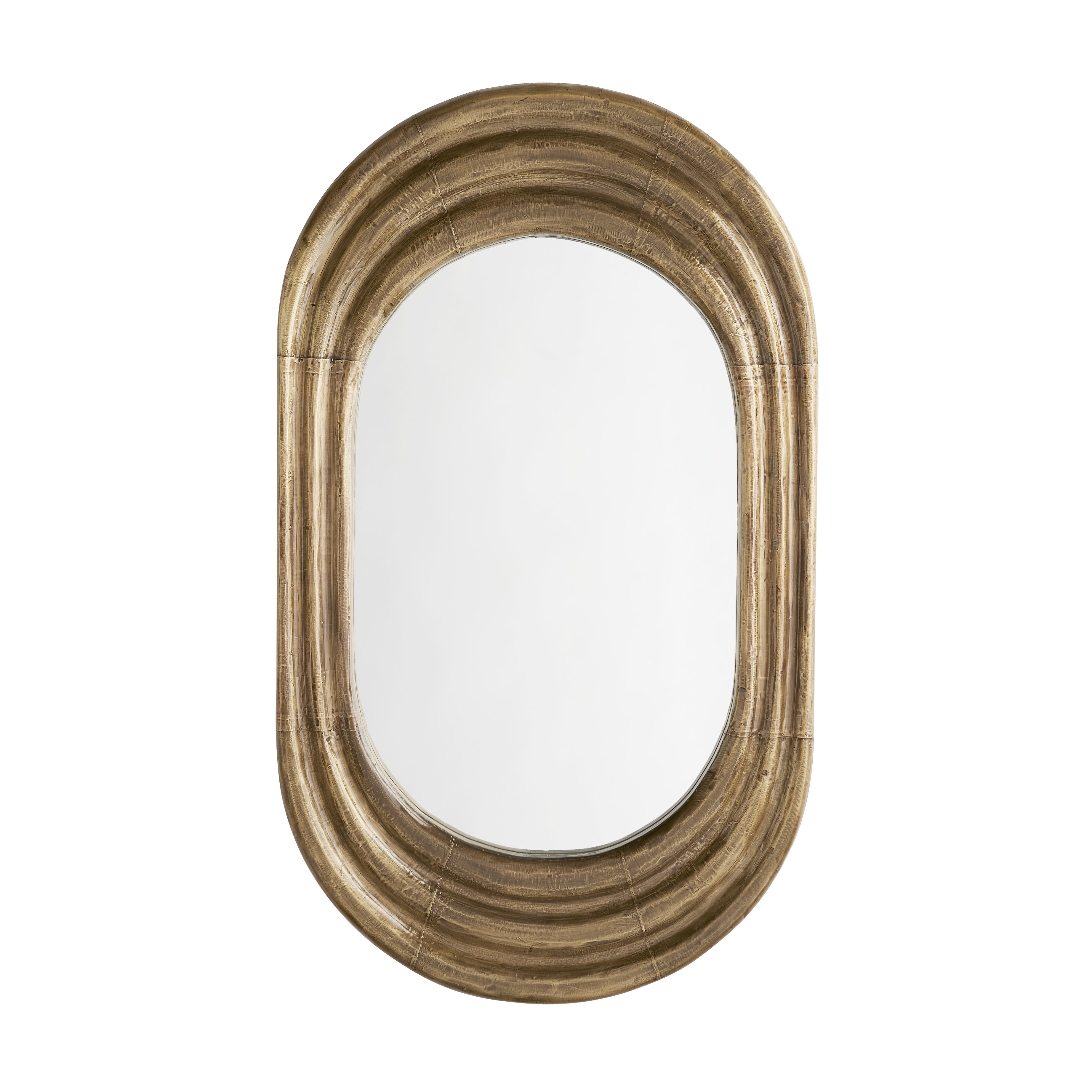 Georgina Wall Mirror - Antique Brass & Glass Design