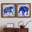 «Painted Elephant I», ensemble de 2 peintures sur toile encadrées-1830222968-1830222973