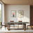 Solid Wood Rectangular Dining Table in Cement Gray-2065722154