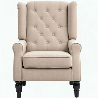 Chaise longue capitonnée - beige