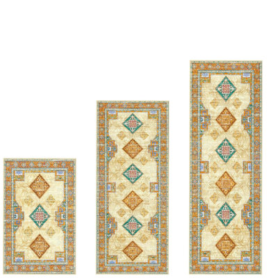 Ensemble de 3 tapis de cuisine lavables et antidérapants