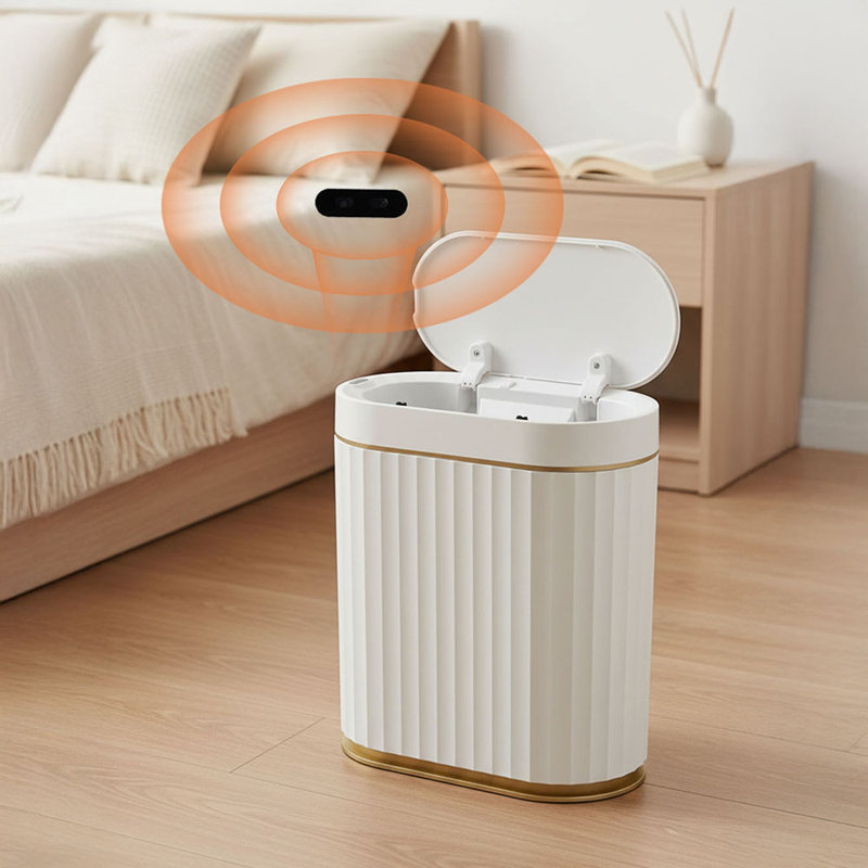 Plastic Motion Sensor Waste Bin, 7L, Gold