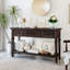 Console de style rétro classique avec trois tiroirs supérieurs et tablette inférieure ouverte-88235951