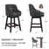 Chela Upholstered Button-Tufted Barstool with Solid Wood Frame
