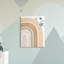 Désert arc-en-ciel arches brunes avec étoiles bleues-593401830-593401828