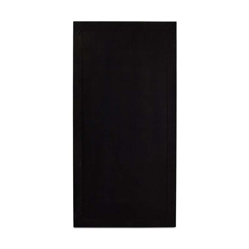 Velaz Rectangle Framed Freestanding Mirror, Nubuck Charcoal
