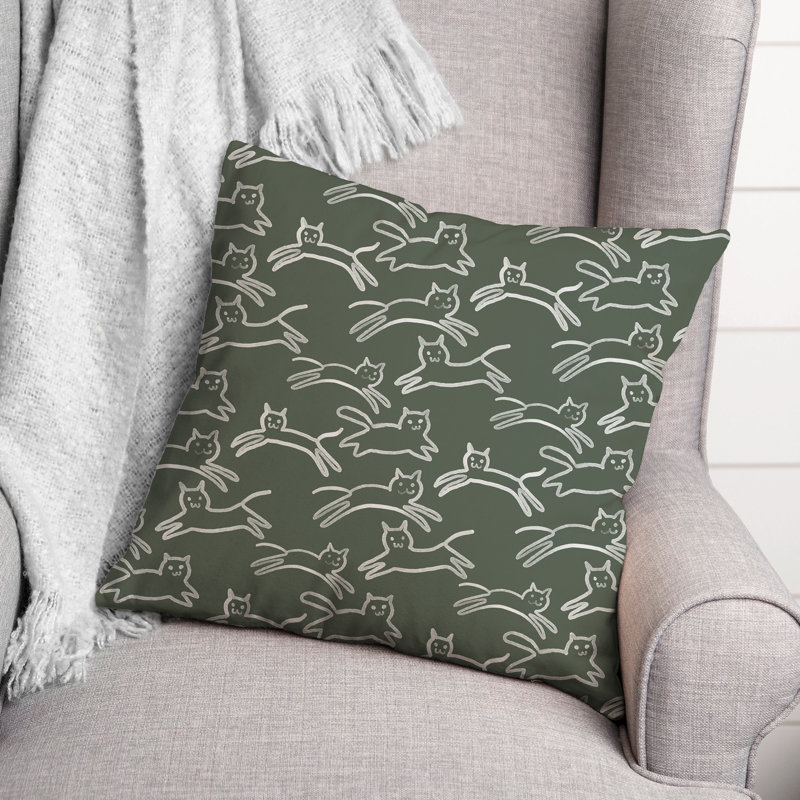 Coussin décoratif , H 18 po x l 18 po, Sauge