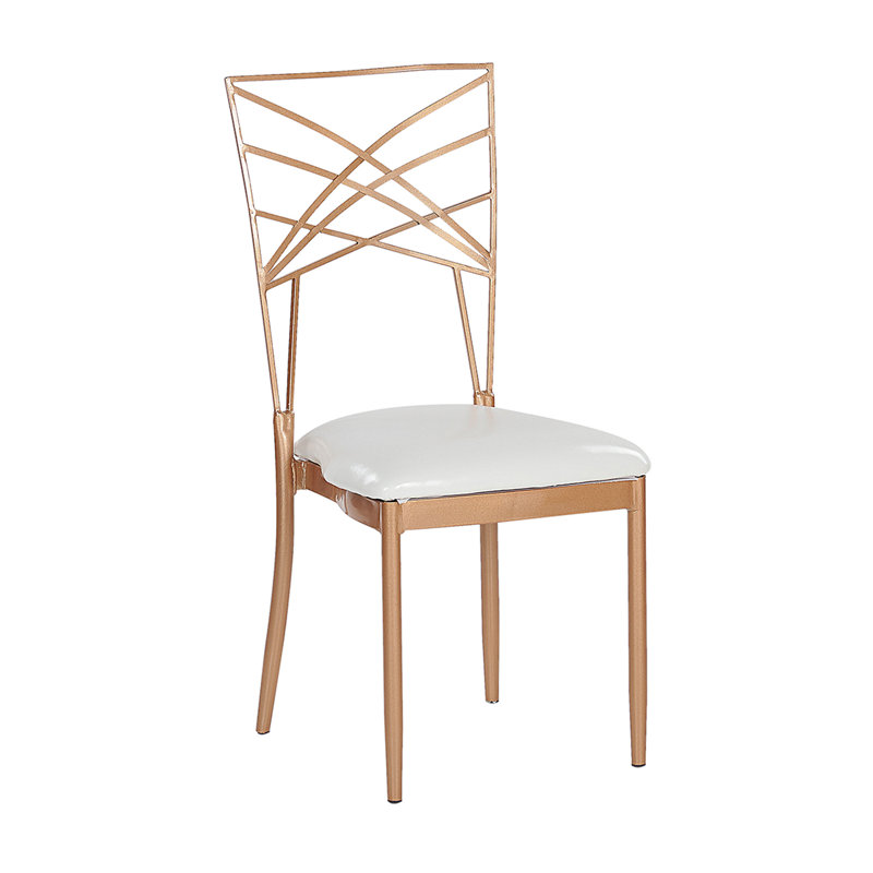 Lanny 49cm H Tufted Upholstered Metal Ladder Back Side Chair