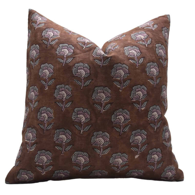 Housses de coussin en lin pur à motif de Fab Fabine, 14 x 20 pouces - Rohini, H 20 po x l 14 po