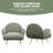 Oziah Sherpa Upholstered Armchair, Modern Accent Chair with Metal Legs-1543824765-1543824766