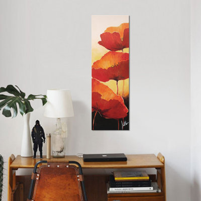 «Three Red Poppies II», impression sur toile