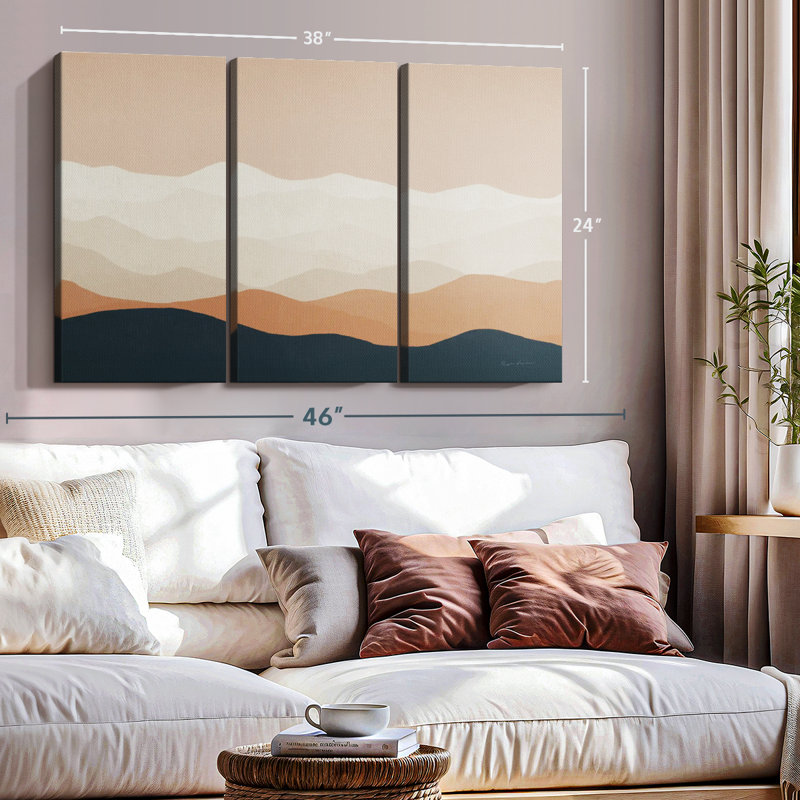 "Mojave Mountains II" sur toile, H 24 po x l 38 po x P 1,25 po
