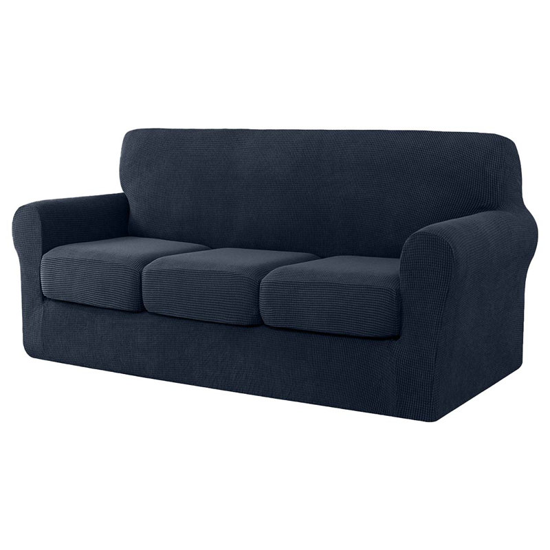 Housse moelleuse pour canapé, Mélange de polyester bleu marine