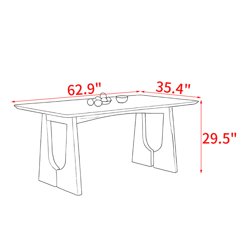 Medieval style grain solid wood rectangular dining