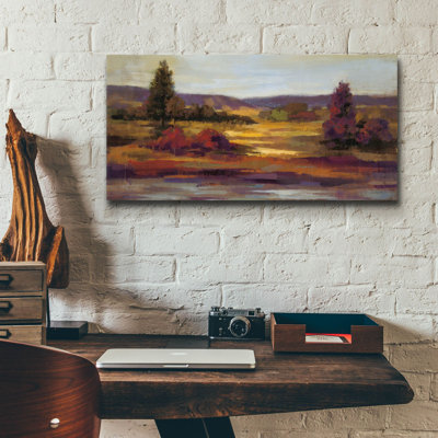  «Fall Riverside C» par Silvia Vassileva, art mural en verre acrylique, 24 po x 12 po