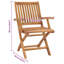 Chaise de patio pliante en teck avec coussin Annalea-132512343-132512346-132512351