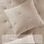 Ensemble de literie en coton de qualité supérieure, taie décorative 1 pièce taupe avec motif brodé