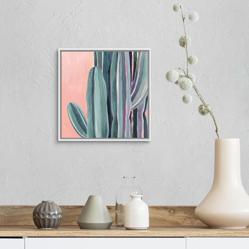 Désert du désert IV - reproduction d'art sur toile, Cadre flottant blanc, H 13,7 po x l 13,7 po x P 1,75 po