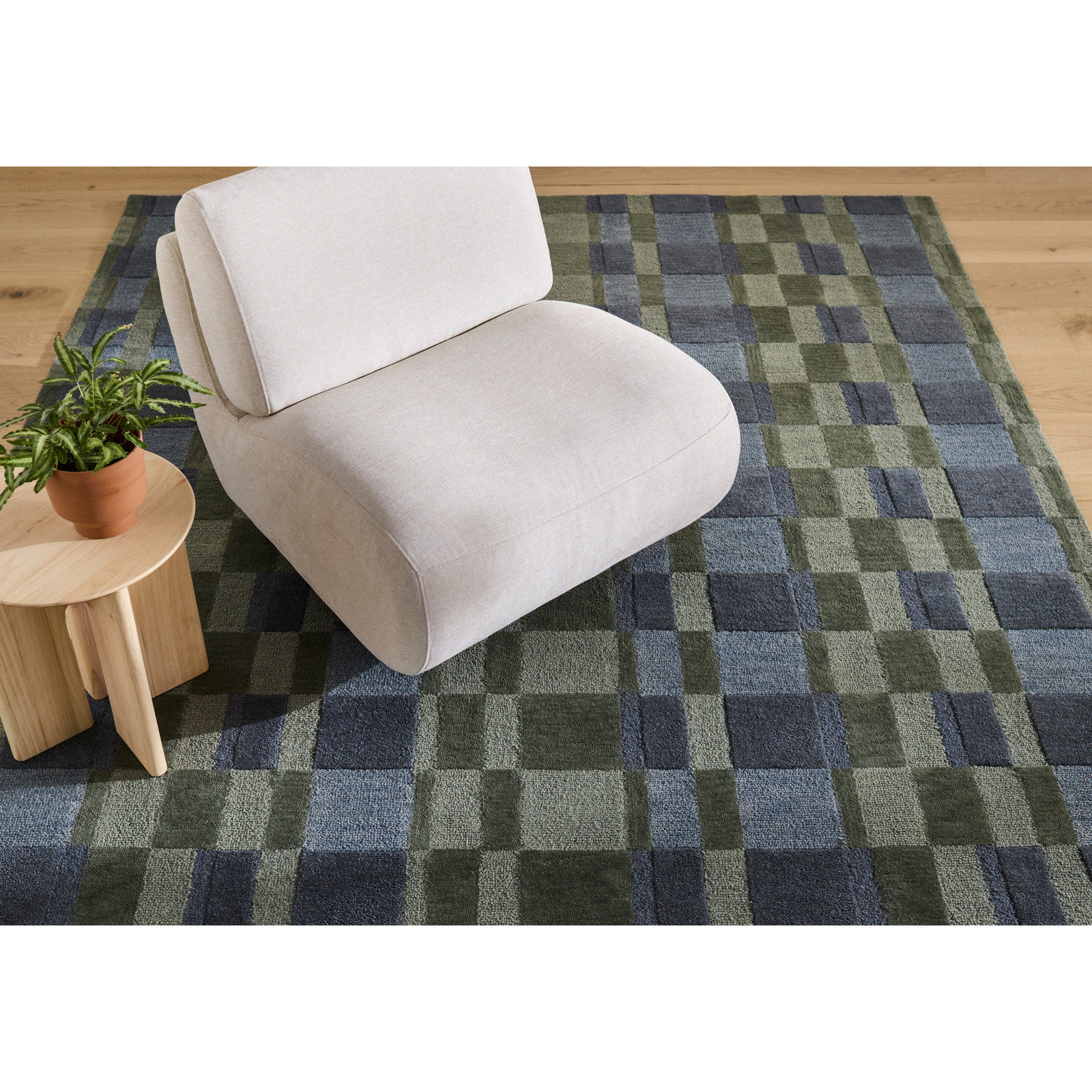 Hand-Tufted Wool Rug, Rectangle 8'9" x 11'9", Neutral