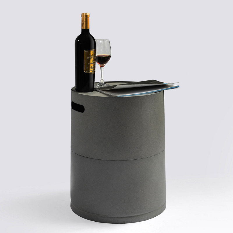 Steel Propane Tank Cover Round Tank Holder Hide-Away Side Table