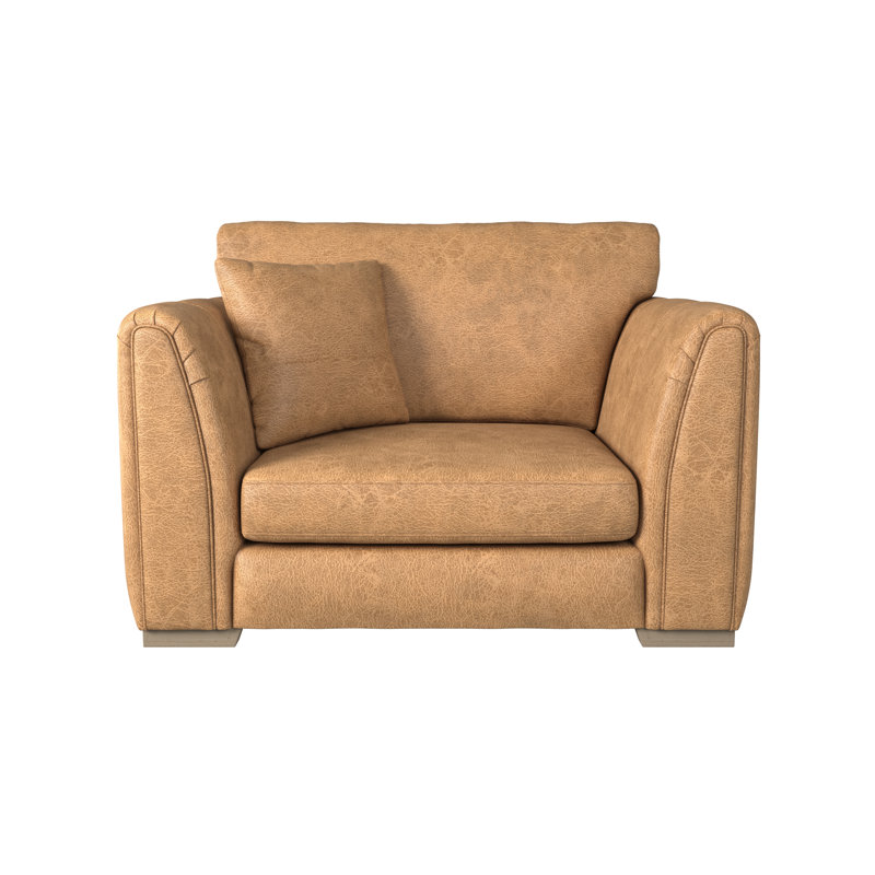 Bablu 134 Wide Tufted Armchair, Tan