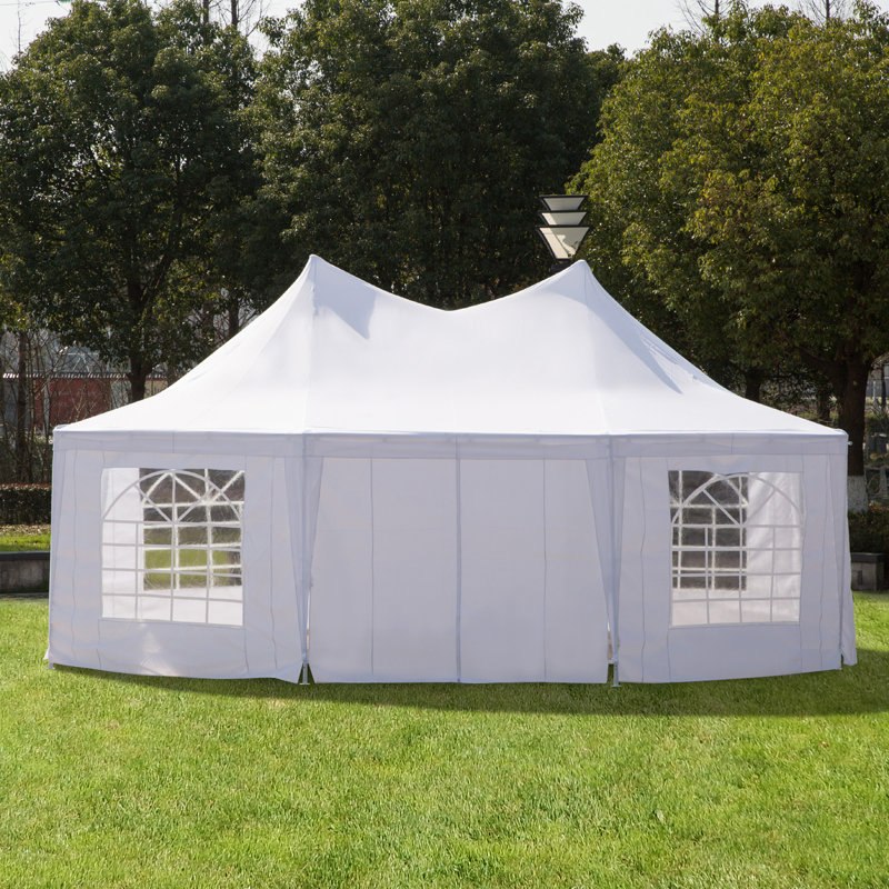 Large White Octagonal Party Canopy Gazebo Tent