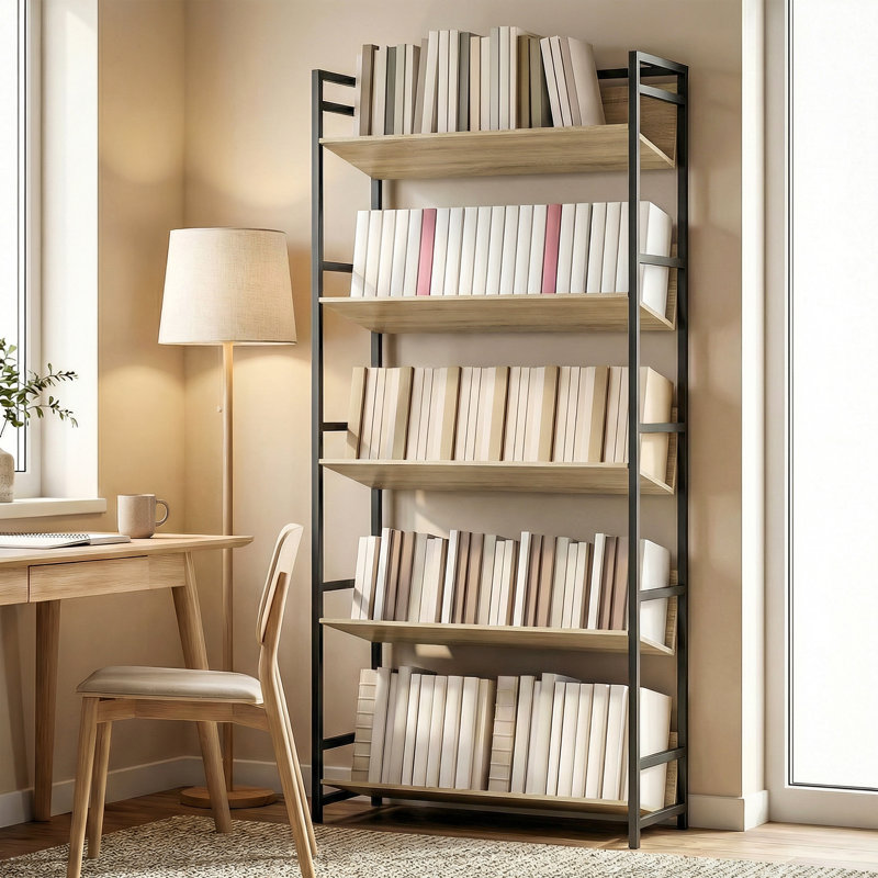 174cm H x 80cm W Steel Bookcase, White