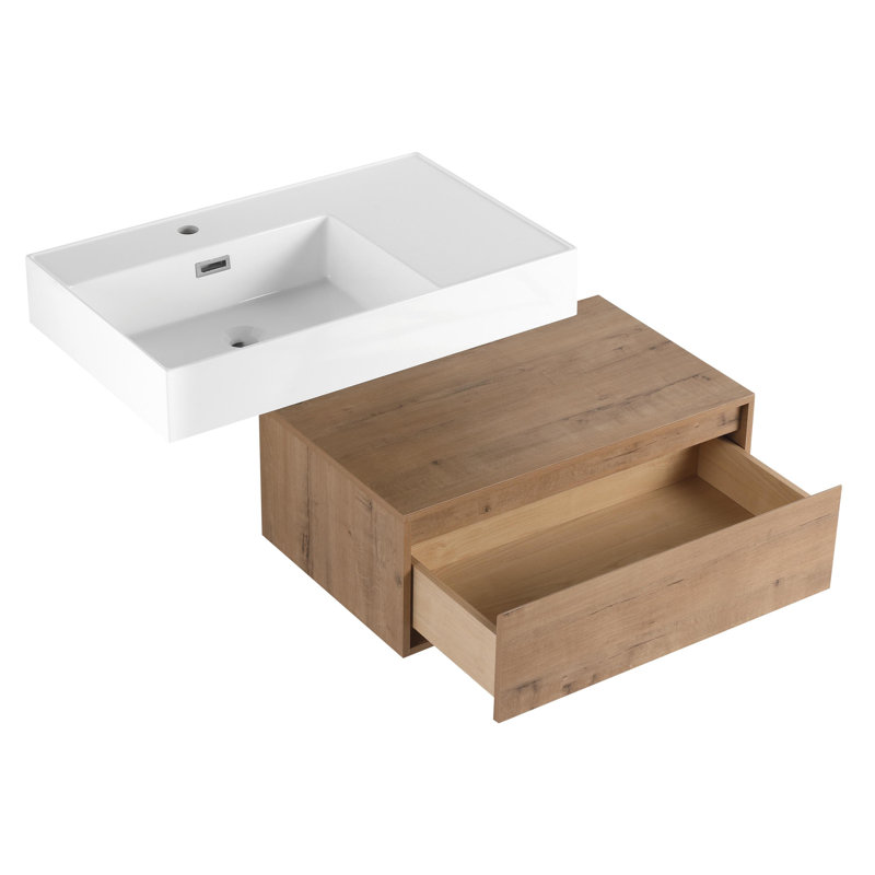 Ensemble de meuble-lavabo mural simple 30 po