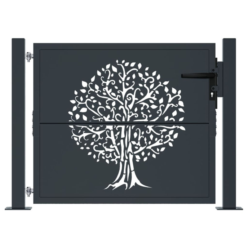 Quasqueton Metal Gate, 105" H x 105" W x 3.9" D, Anthracite