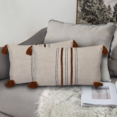 Housse de coussin rectangulaire 100% coton