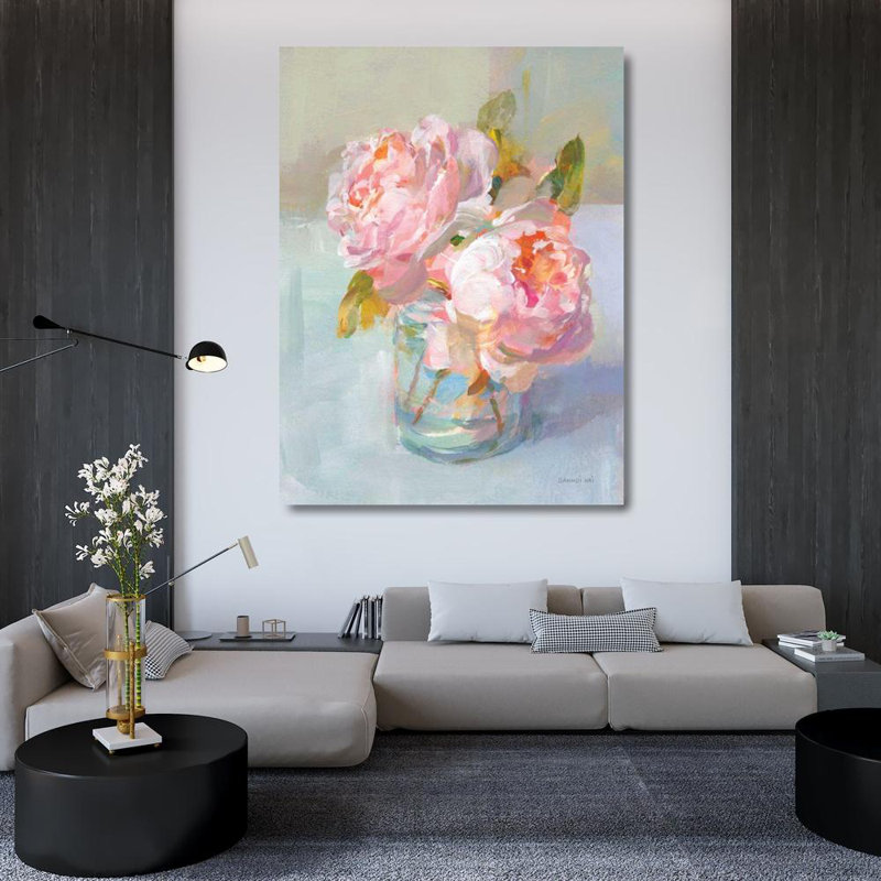 Art sur toile tendue par Red Barrel Studio® Nai, Danhui, Sweet Roses II, H 47 po x l 36 po