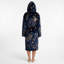 Polyester Fleece Mid-Calf Bathrobe with Pockets and Hood for Kids