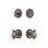 Grandeur Soleil Rosette Entry Set with Eden Prairie Knob in Antique Pewter
