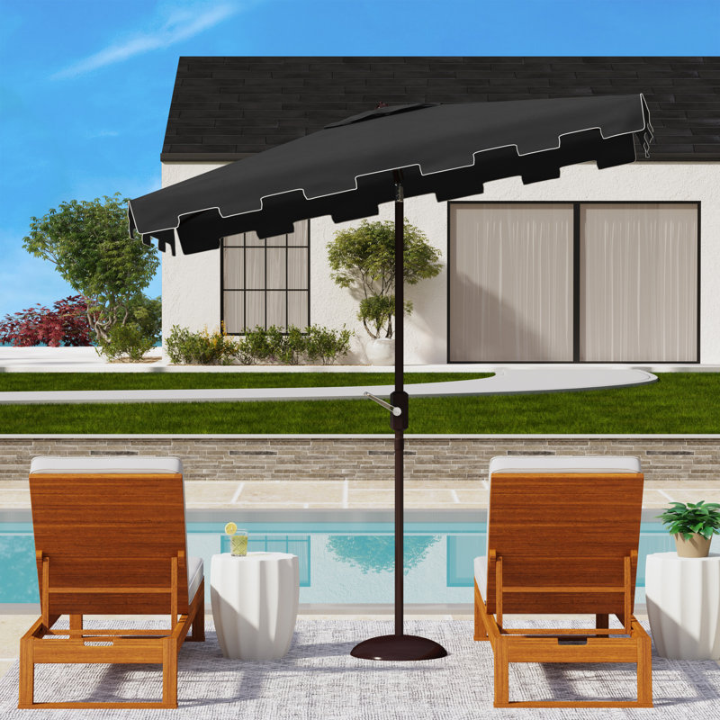 Parasol de marché rectangulaire 6,5 x 10 pi Towerside, Noir