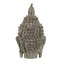 Ensemble de 2 petites sculptures de têtes de bouddha méditant 4,5 x 4,3 x 8 po