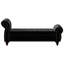 Banc de chambre en velours noir avec rangement coulissant - Chaise longue inclinable 64,5 po-1465056087