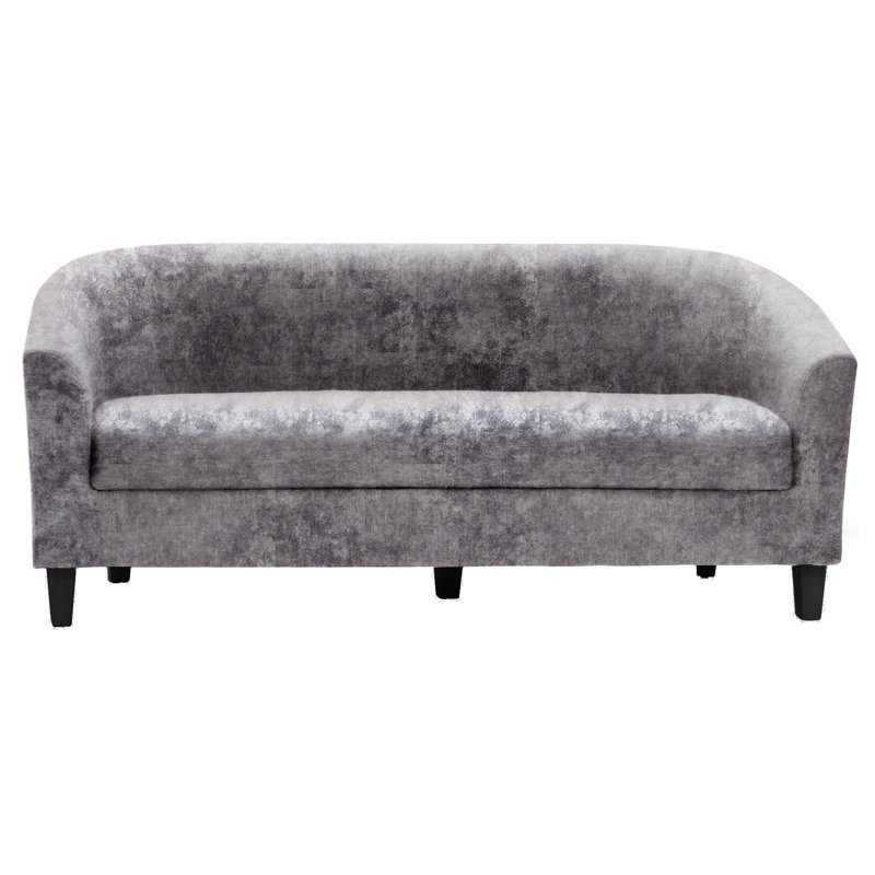 Warner Sofa, Crushed Velvet Silver