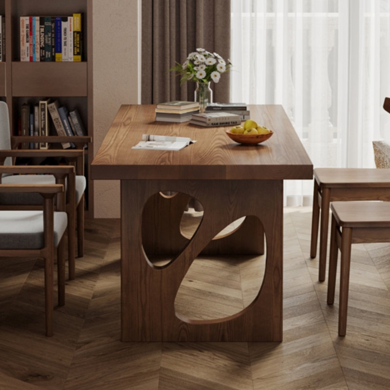 Bureaux rectangulaires bruns en bois massif, H 29,53 po x l 70,87 po x P 31,5 po