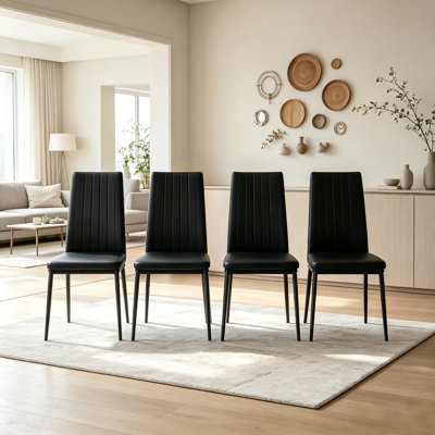 Leather Dining Chairs Set of 4