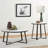 Coffee Table White Faux Marble And Matte Black.