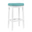 Tabouret de comptoir et de bar en bois massif sans dossier avec siège rembourré Bartonville-875261410-902343696