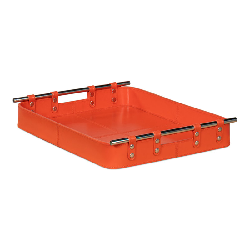 Shagreen Decorative Tray, Orange