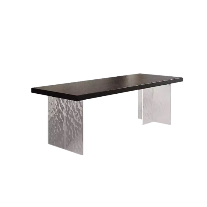 Ash Solid Wood Top Dining Table, 27.55" W x 55.11" L