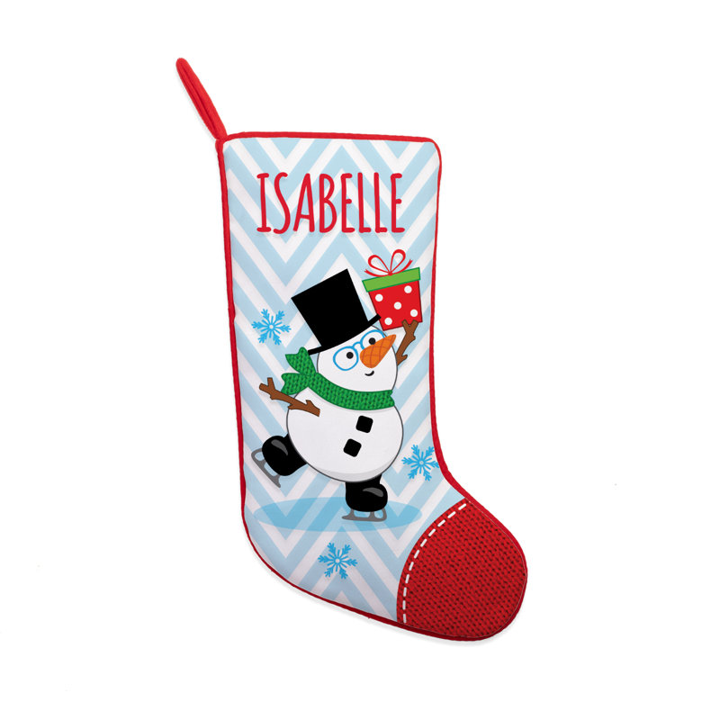Bas de Noël personnalisé Jolly Snowman, Oui