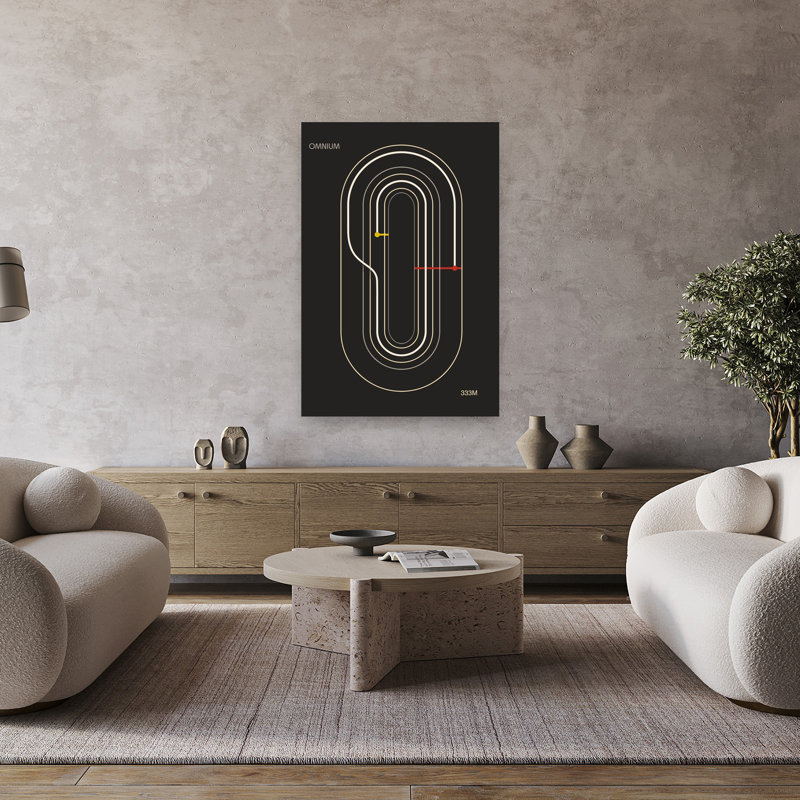 Art mural moderne abstrait géométrique, 48" H x 32" W